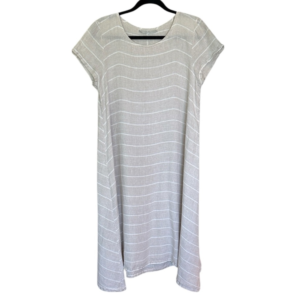 Bryn Walker Winslow Striped Linen Midi Dress XS